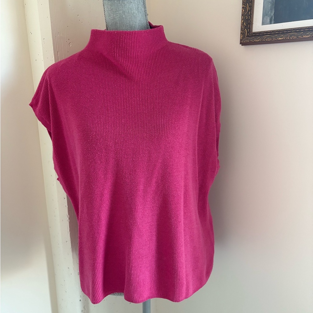 Christian Siriano Fuchsia Knit Top